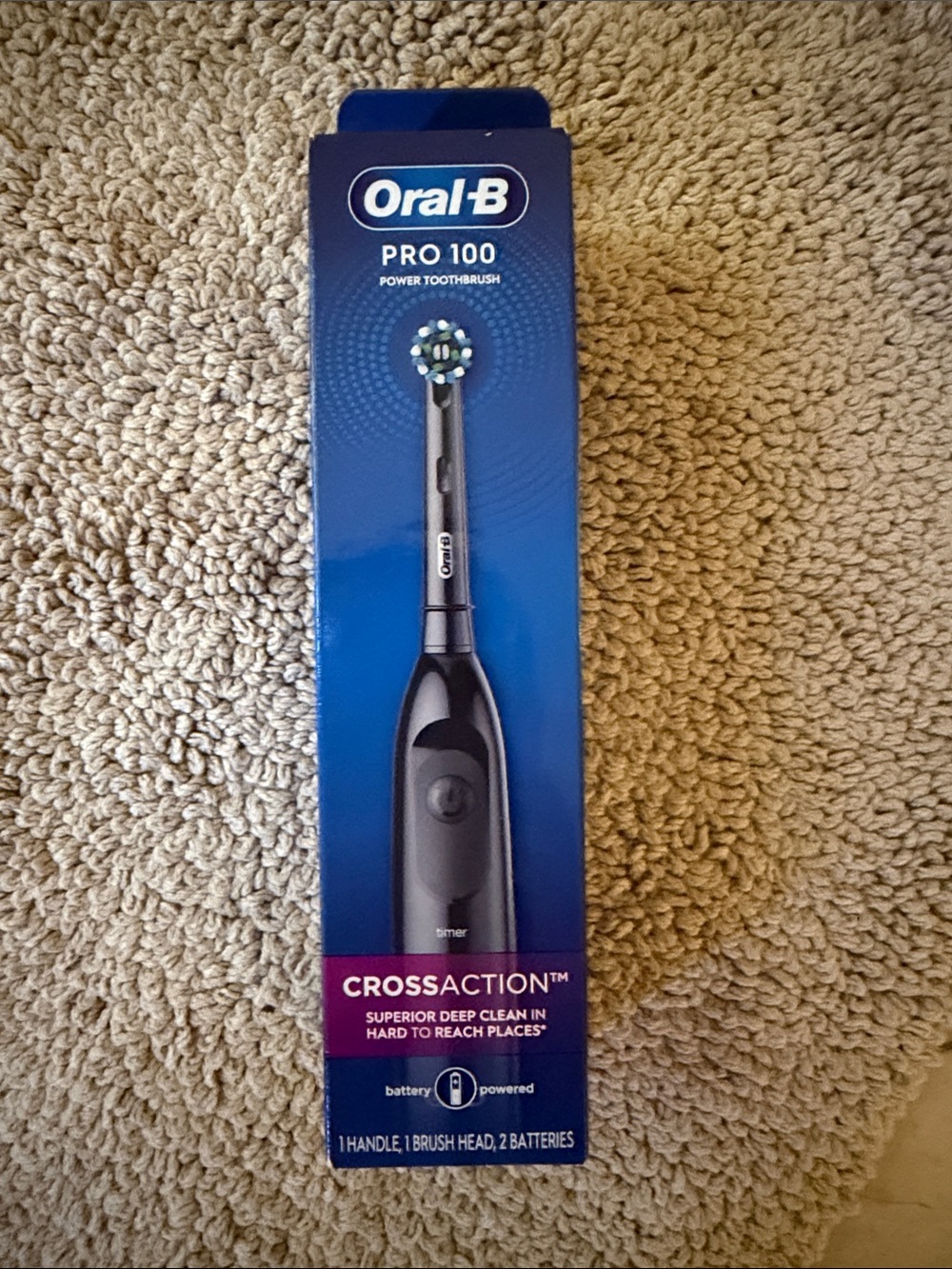 NWT Oral-B Pro 100 Black CrossAction Power Toothbrush